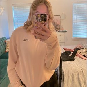 smile sweatshirt pink